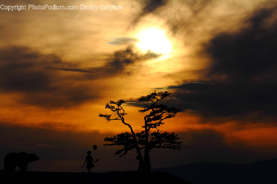 Nature, Outdoors, Sky, Red Sky, Dawn