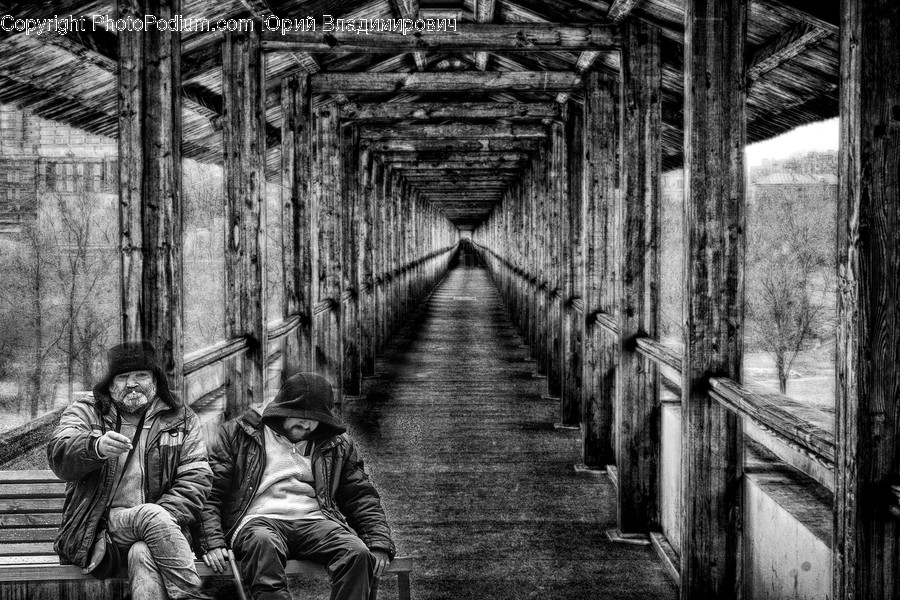 Person, Human, Corridor, Tunnel, Water