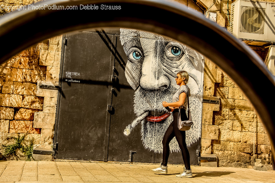 Person, Human, Wall, Advertisement, Collage