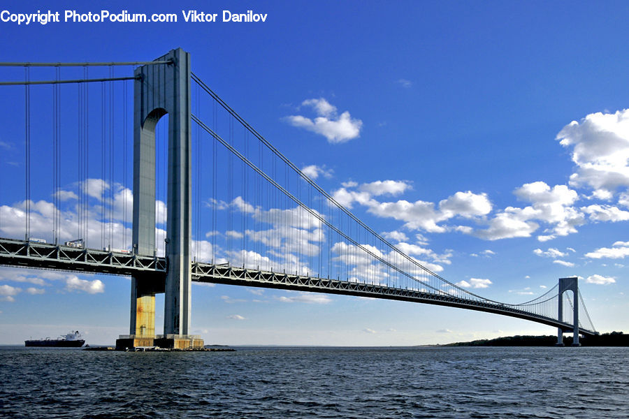 Bridge, Construction, City, Downtown, Metropolis, Outdoors, Sea