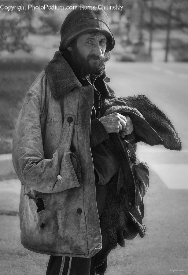 Apparel, Clothing, Coat, Overcoat, Face