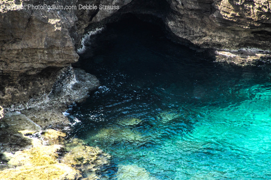 Nature, Cave, Water, Sea, Ocean