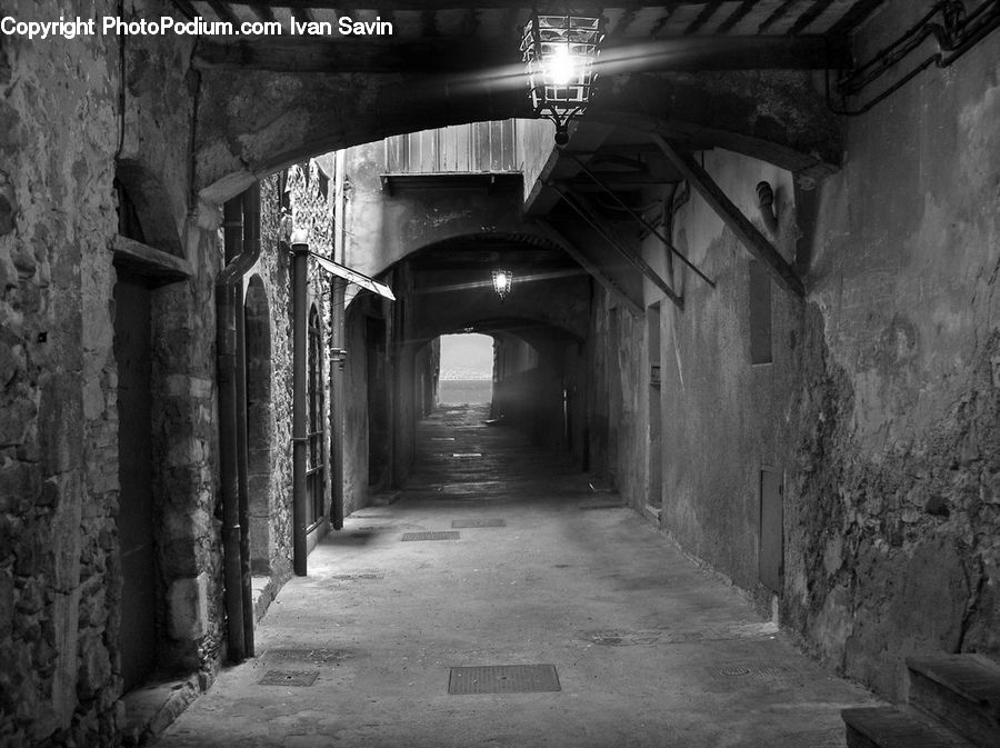 Alley, Alleyway, Road, Street, Town, Brick, Crypt