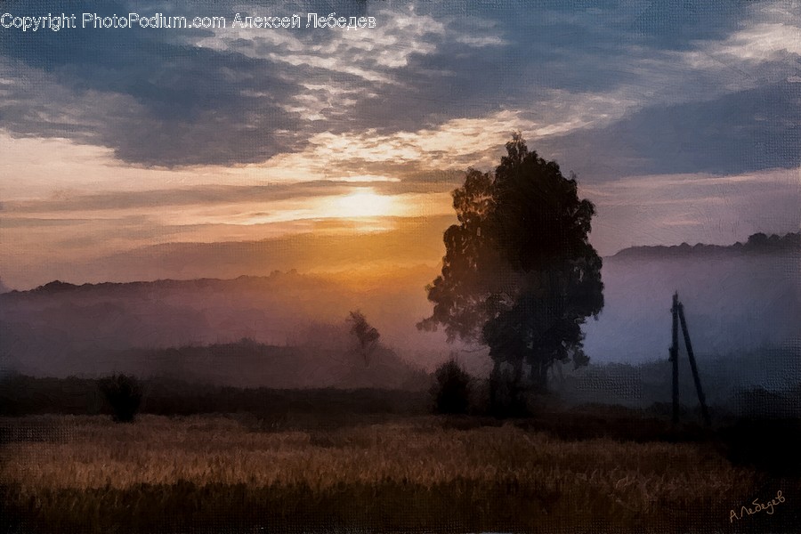 Nature, Outdoors, Painting, Art, Flare