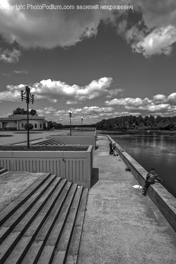 Water, Human, Person, Waterfront, Railing