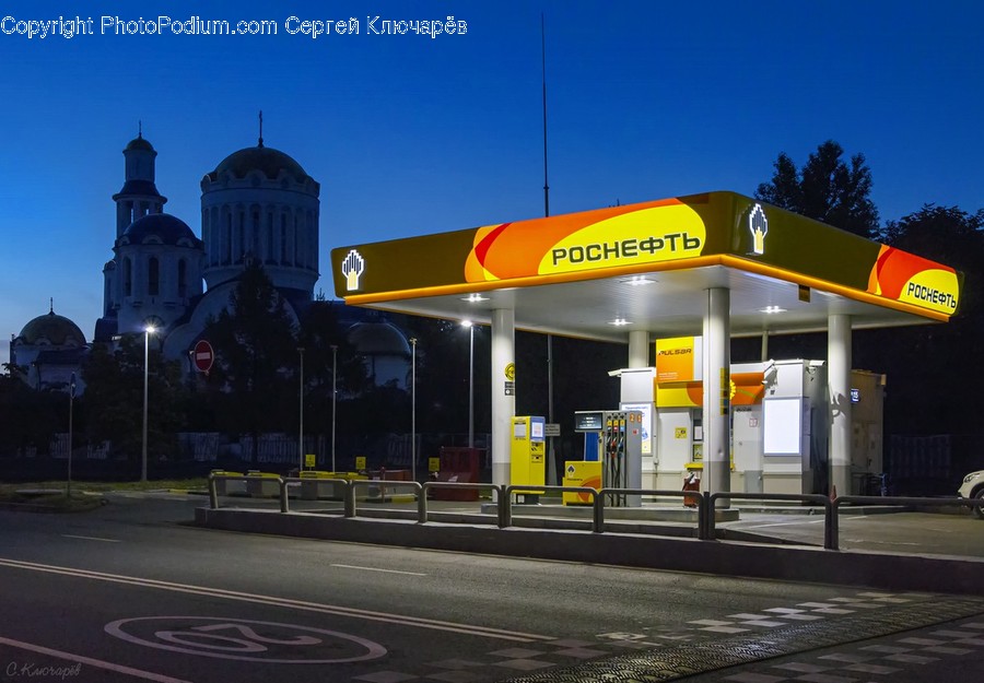 Machine, Gas Station, Pump, Metropolis, City