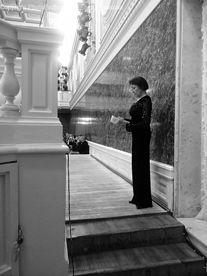 Apparel, Clothing, Person, Human, Banister