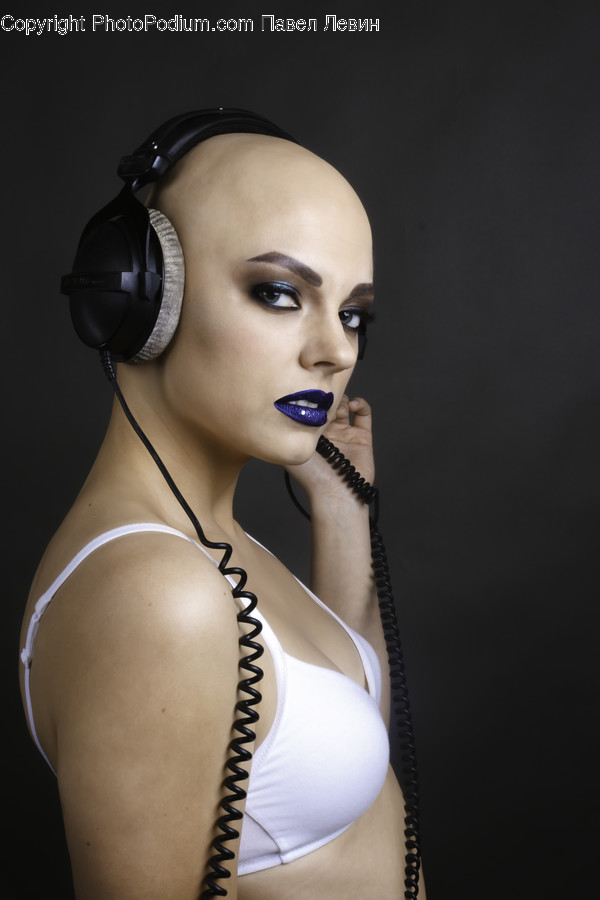 Headset, Headphones, Electronics, Person, Human