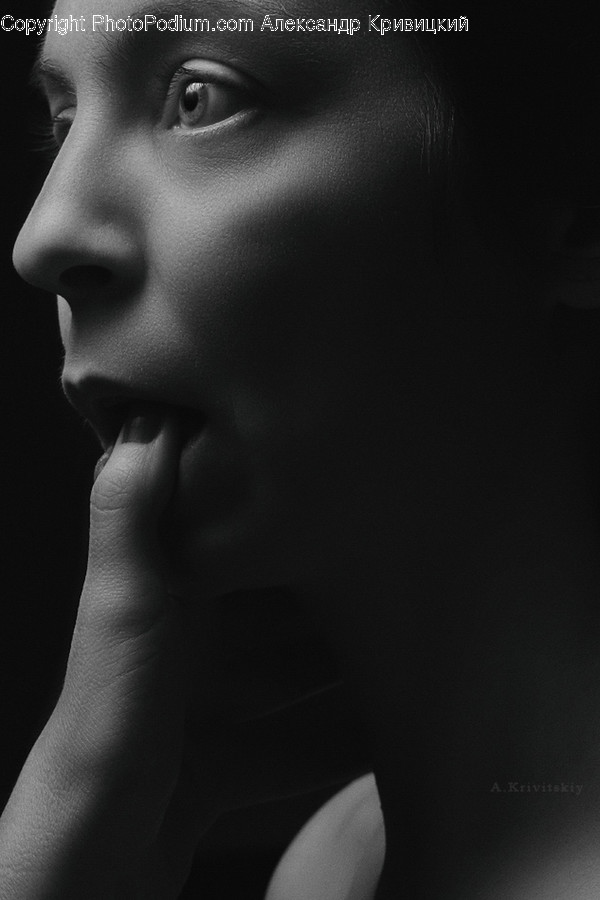 Person, Human, Face, Finger, Mouth