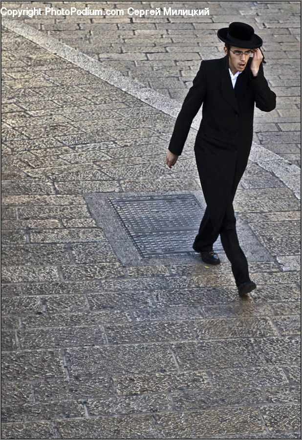 Human, People, Person, Clothing, Overcoat, Suit, Pavement