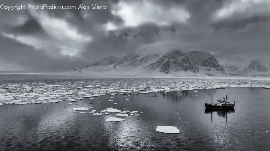 Mountain, Outdoors, Nature, Ice, Transportation