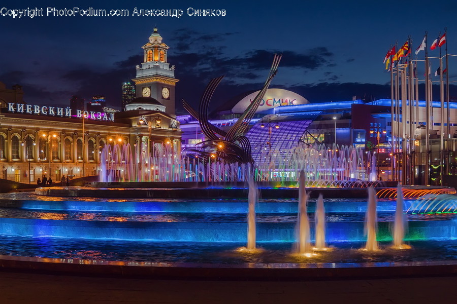 Water, Building, Architecture, Tower, Clock Tower