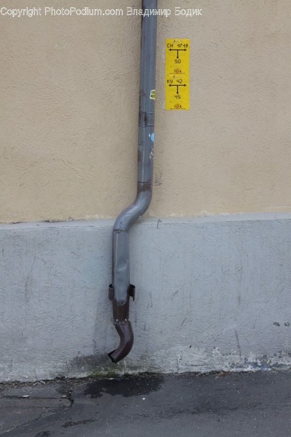 Handrail, Banister, Gutter, Wall, Pipeline