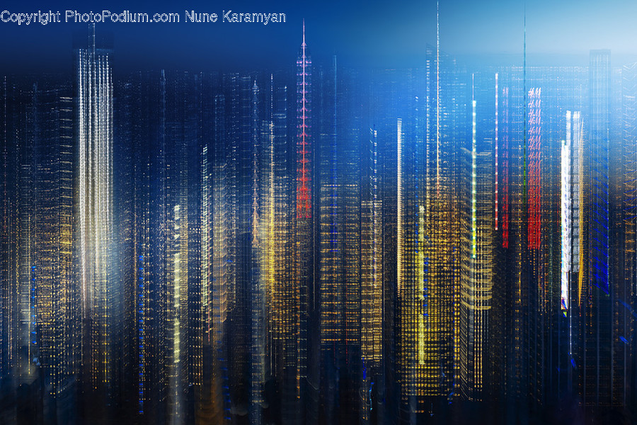 Flare, Light, Urban, Town, City