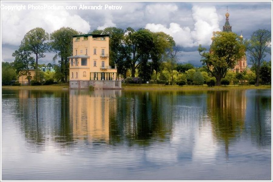 Lake, Outdoors, Water, Building, Housing, Villa, Plant