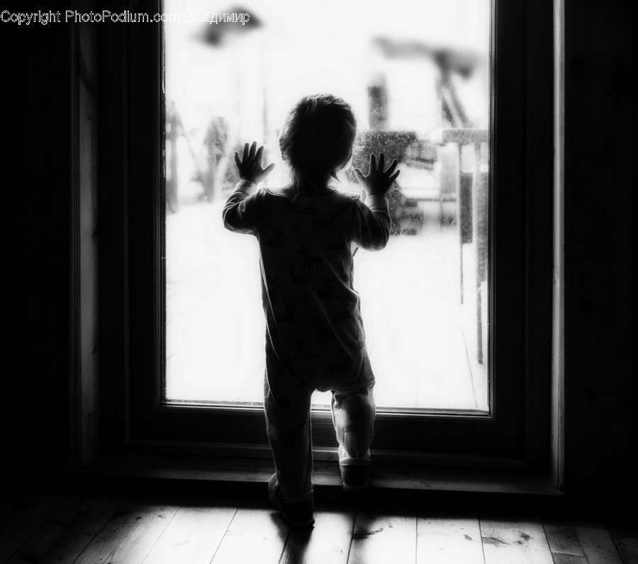 Person, Human, Window, Flooring, Silhouette