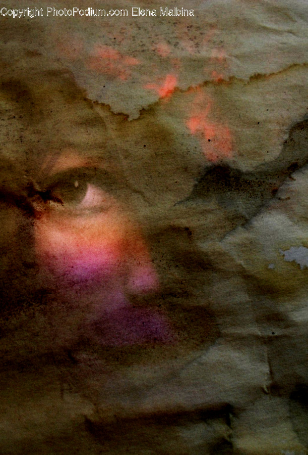 Art, Painting, Face, Texture