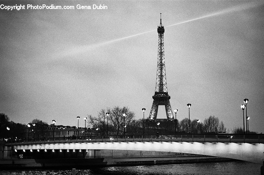 Architecture, Tower, Bridge, Constriction Crane, City, Downtown, Urban