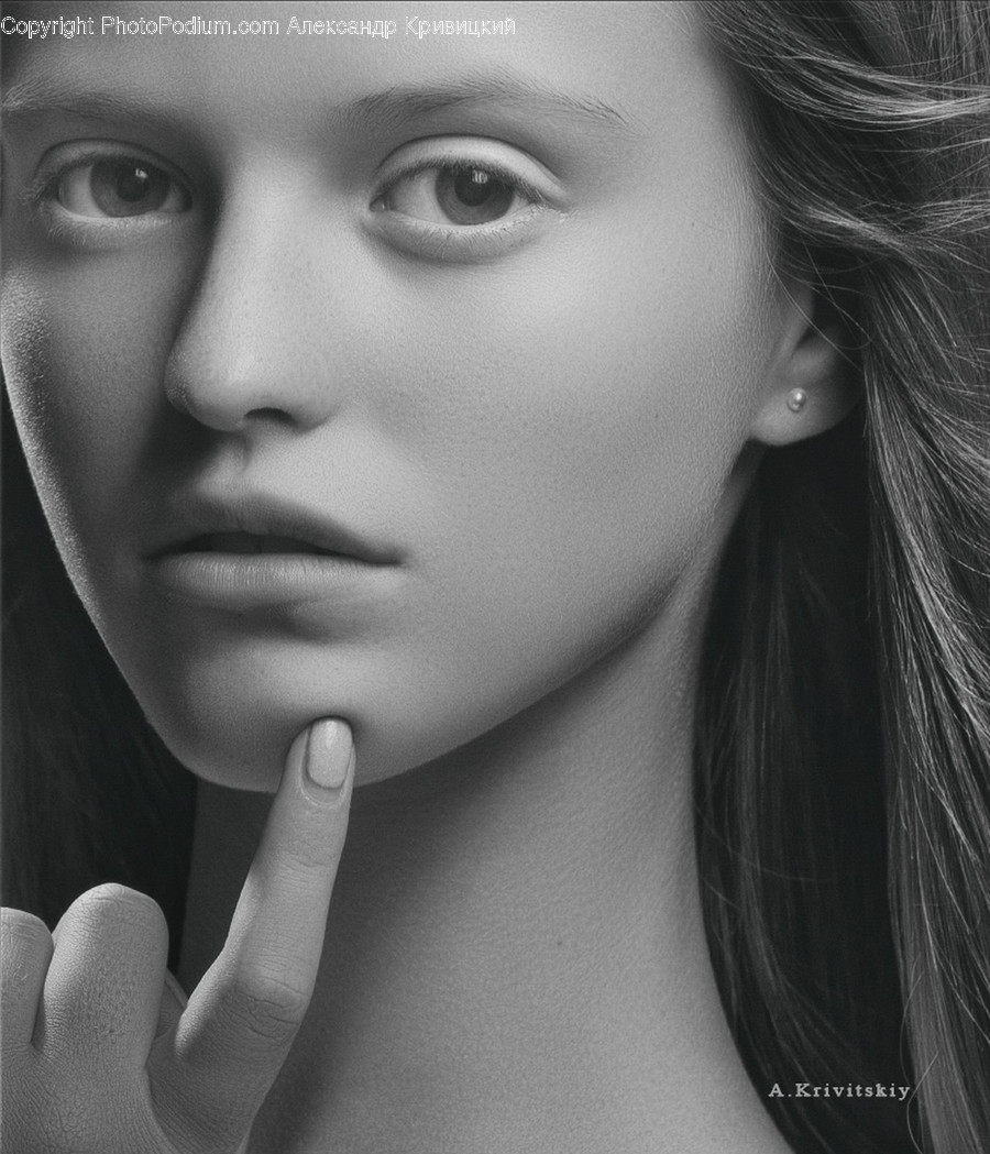 Person, Human, Face, Finger, Photo