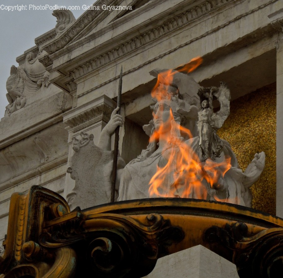 Fire, Flame, Spire, Tower, Building