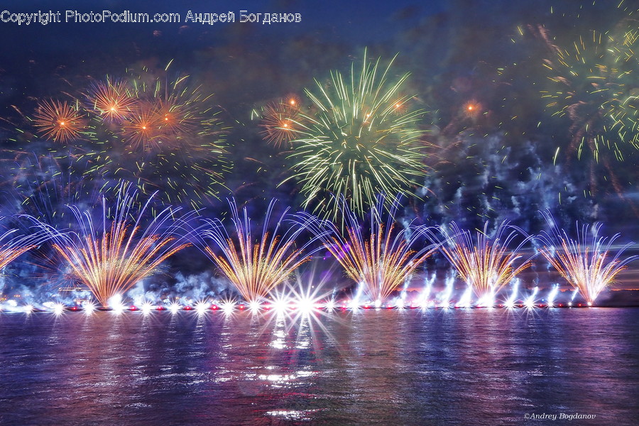 Nature, Outdoors, Night, Fireworks, Crowd