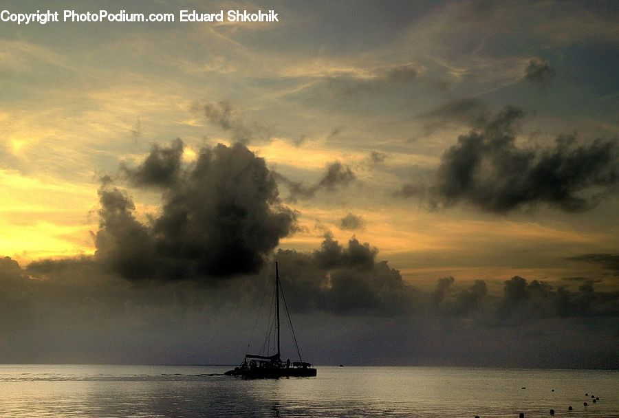 Boat, Yacht, Watercraft, Barge, Tugboat, Dawn, Dusk