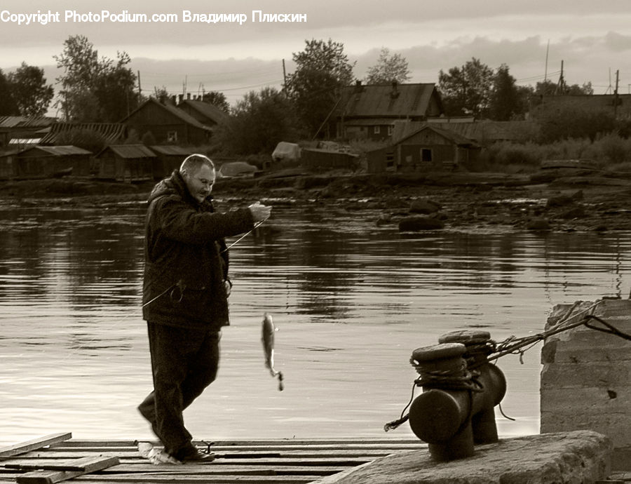 Human, People, Person, Fishing, Dock, Landing, Pier