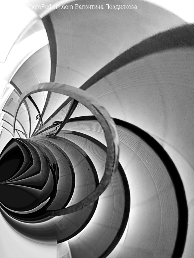 Banister, Handrail, Staircase, Spiral, Coil
