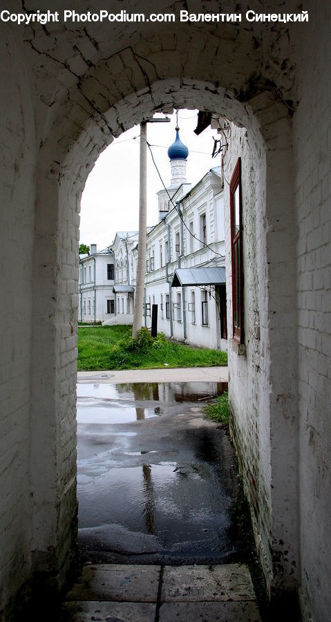 Patio, Alley, Alleyway, Road, Street, Town, Fence