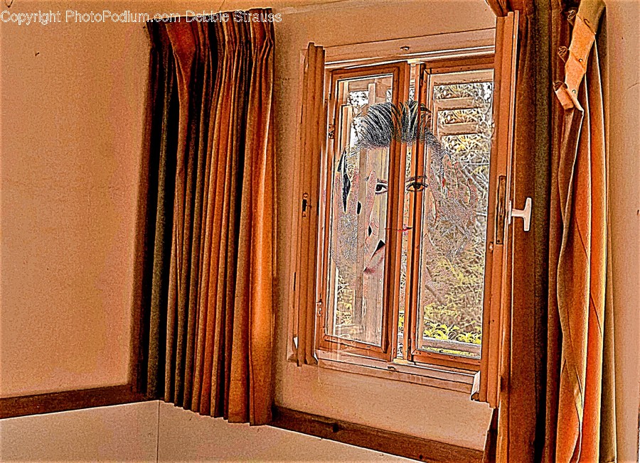 Wood, Door, Curtain, French Door, Home Decor