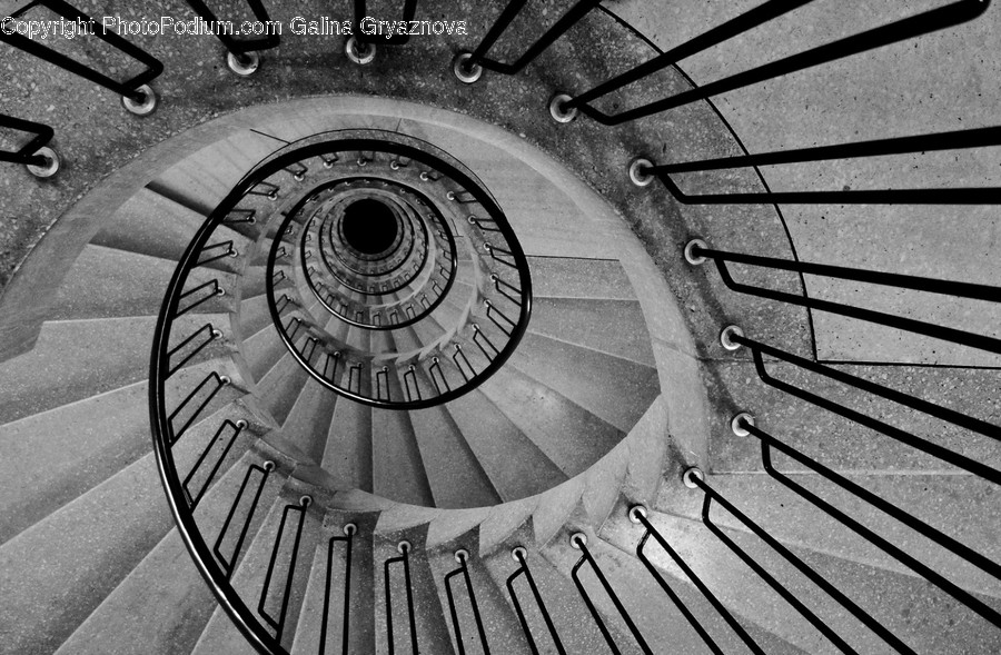 Banister, Handrail, Staircase, Spiral
