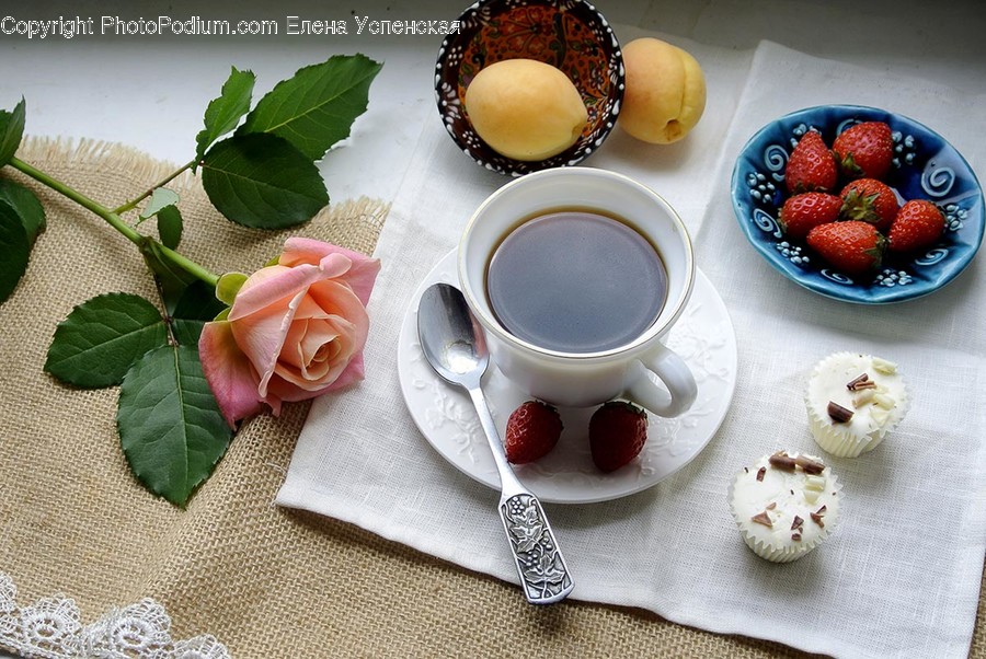 Pottery, Saucer, Plant, Cutlery, Spoon