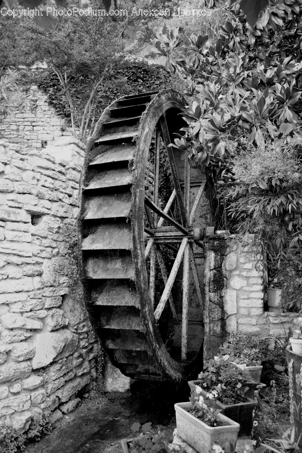Machine, Wheel, Gear, Staircase, Spoke