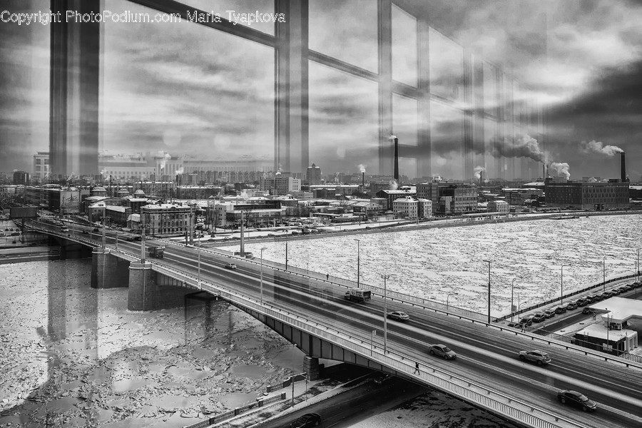 Road, Freeway, Overpass, Highway, Building