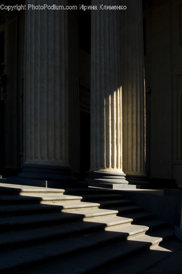 Architecture, Building, Staircase, Pillar, Column