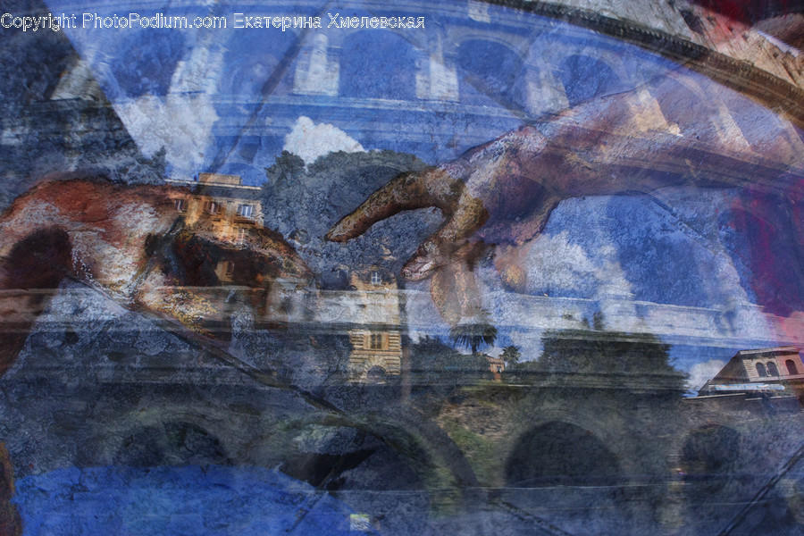Art, Reptile, Animal, Dinosaur, Painting