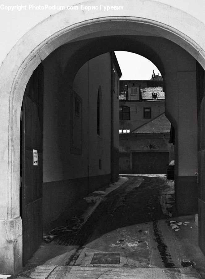 Arch, Alley, Alleyway, Road, Street, Town, Arched