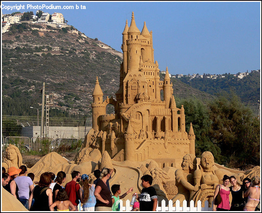 People, Person, Human, Umbrella, Castle, Fort, Ancient Egypt