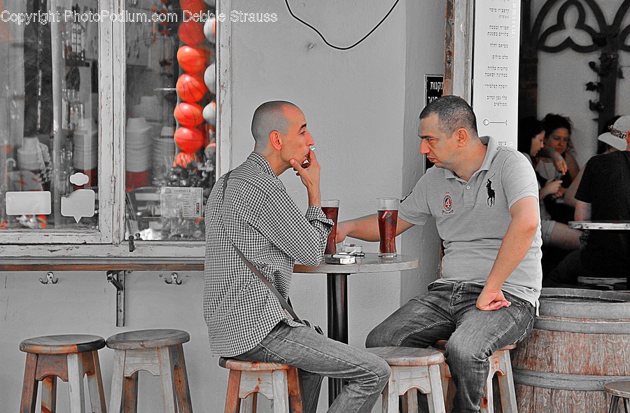 Person, Human, Sitting, Restaurant, Furniture