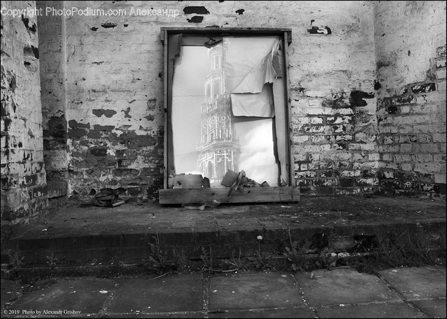 Wall, Home Decor, Brick, Window, Tire