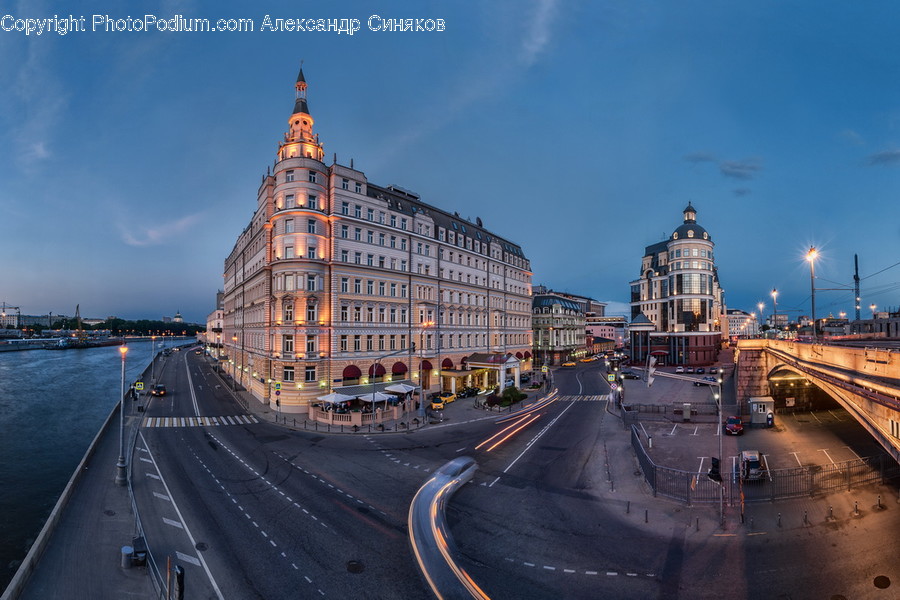 Road, Intersection, Town, Urban, City