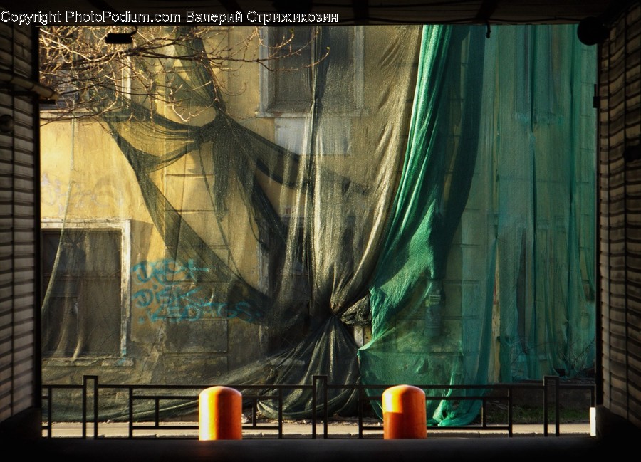 Painting, Art, Curtain, Mural, Wall