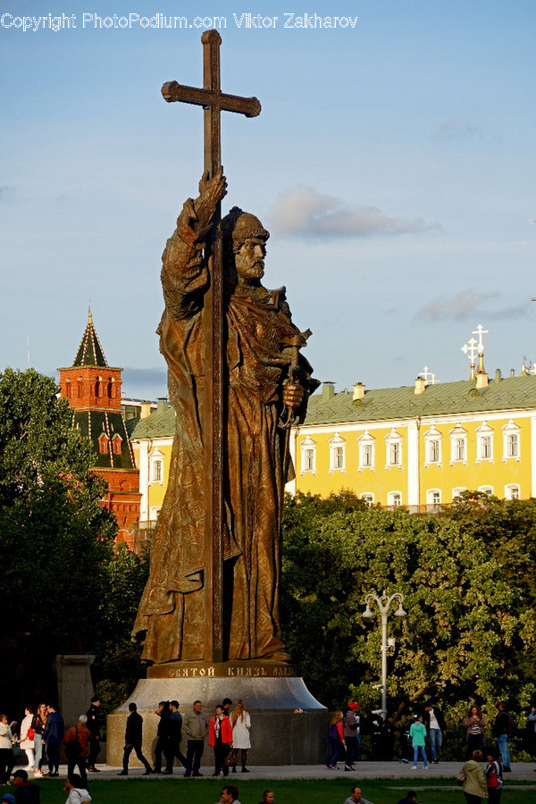 Person, Human, Monument, Cross, Symbol