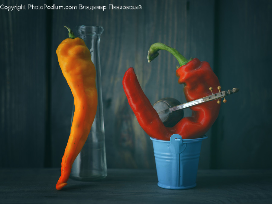Plant, Food, Vegetable, Pepper, Guitar