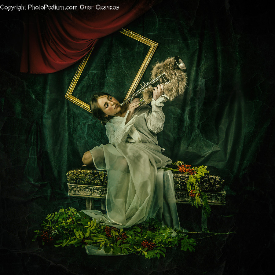 Person, Human, Plant, Figurine, Art