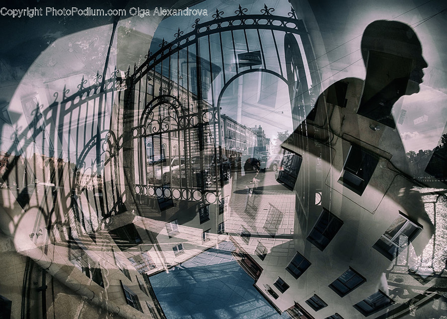 Banister, Handrail, Building, Office Building, Urban