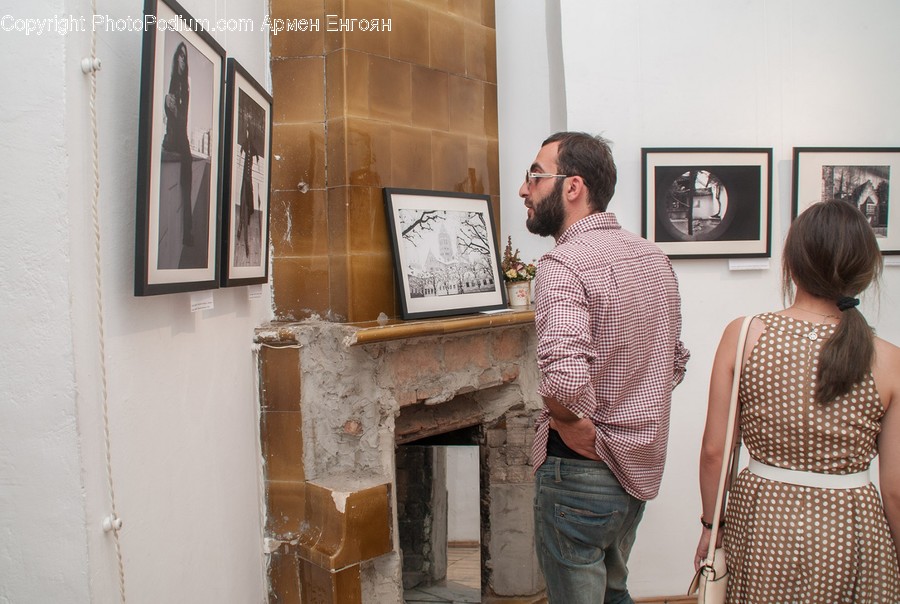 Person, Human, Fireplace, Indoors, Art