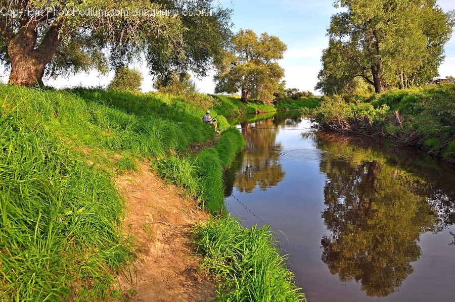 Ditch, Water, Outdoors, Nature, Land