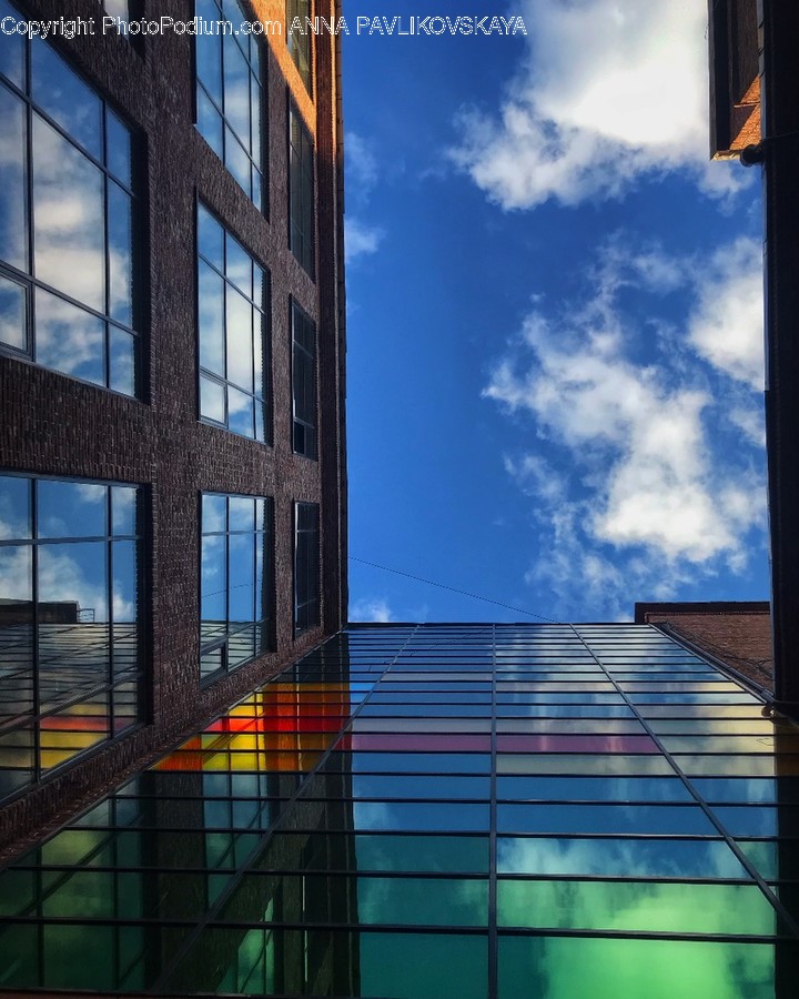 Building, Office Building, Banister, Handrail, Urban