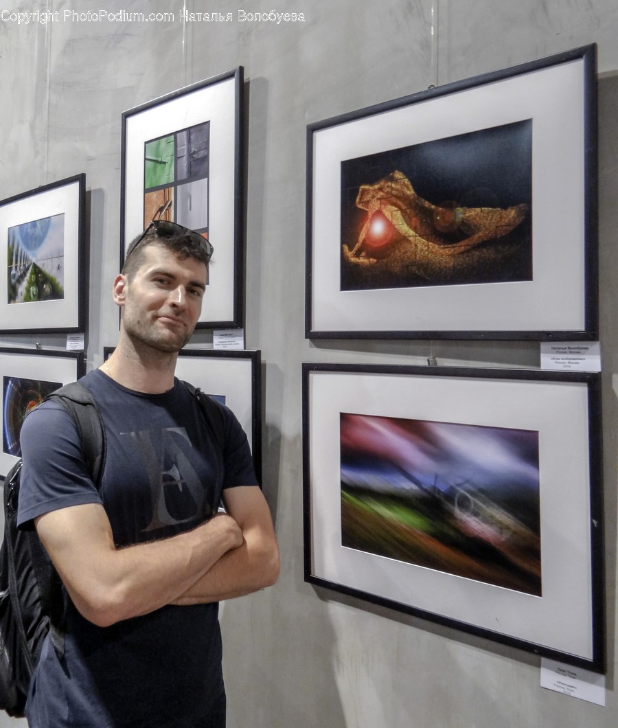 Art Gallery, Art, Person, Human, Screen